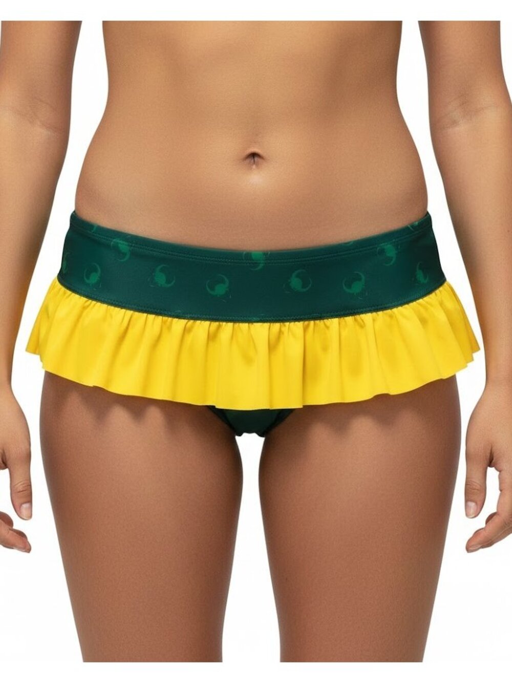 Her Universe Marvel Loki Helmet Ruffle Swim Bottoms Bikini Juniors Size XS New
